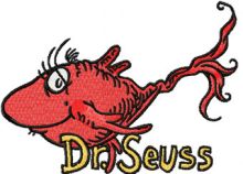 Dr. Seuss Fish 1 embroidery design
