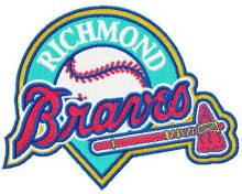 Richmond Braves logo embroidery design