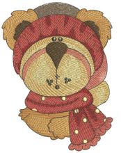 Teddy winter embroidery design