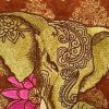 Embroidered bag with Indian Elephant design