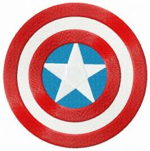 Captain America's round shield  embroidery design