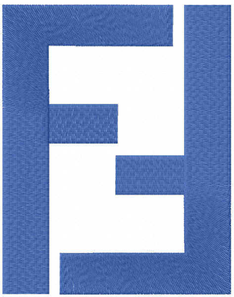 Fendi Logo Embroidery Design  Fendi Brand Logo Embroidery DST