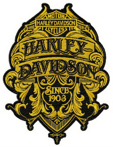HarleyDavidson since 1903 embroidery design