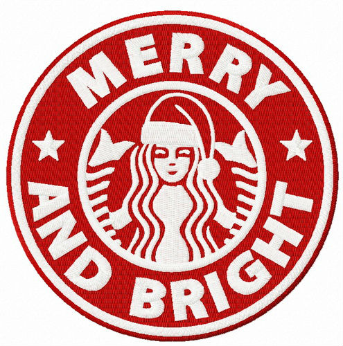 Merry and Bright embroidery design