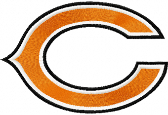 Chicago Bears Outline Embroidery Design ⋆ 6 sizes incl ⋆ Blu Cat Red Dog