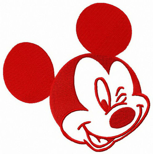 Cheerful Mickey embroidery design