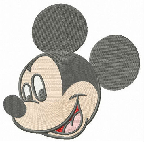 Mickey Mouse happy muzzle embroidery design