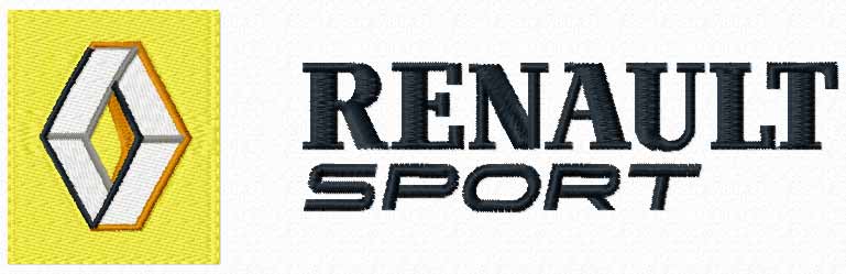 Renault Sport logo machine embroidery design