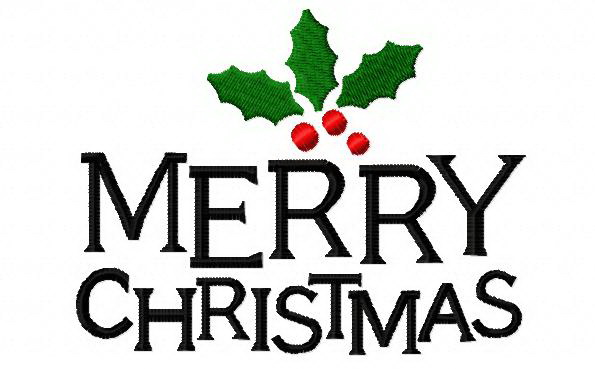 Merry Christmas machine embroidery design 2