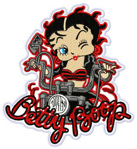 Betty Boop Head Shot Patch Cartoon Classic Icon Embroidered Iron On
