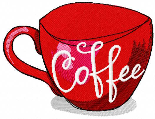 Coffee Lover Embroidery Design