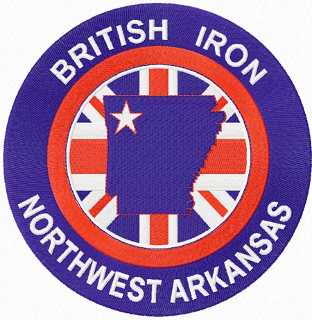 British Iron Northwest Arkansas machine embroidery logo