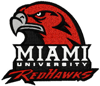 Miami University logo machine embroidery design