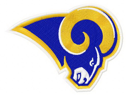 LA Rams Vintage Embroidery Logo Set ⋆ 11 sizes ⋆ Blu Cat Red Dog