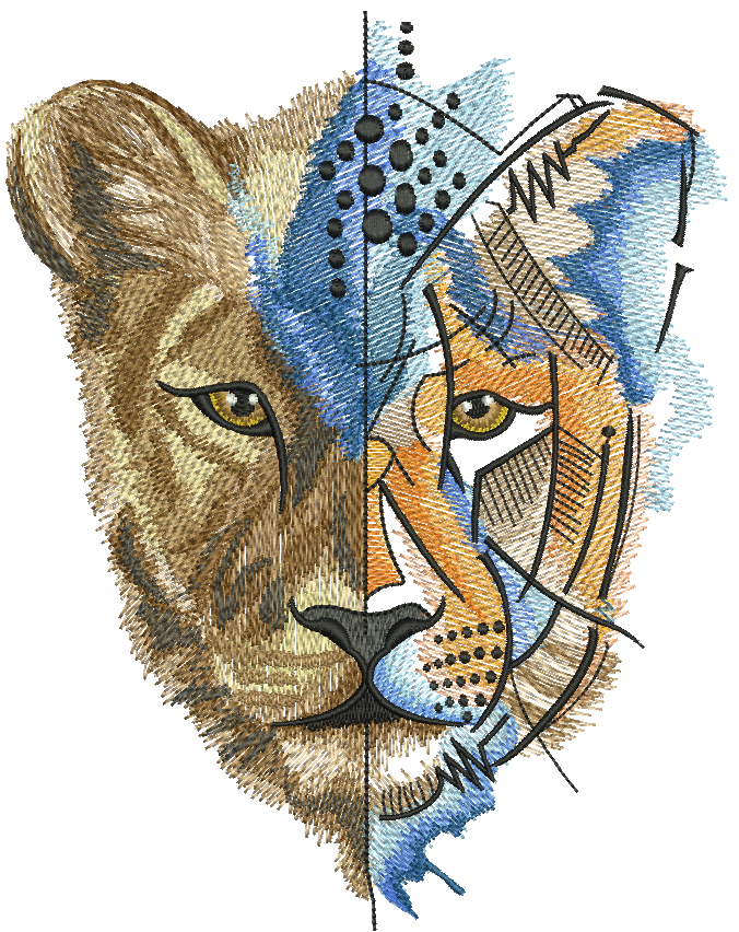 Lion Embroidery Design