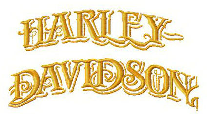 HarleyDavidson retro embroidery design