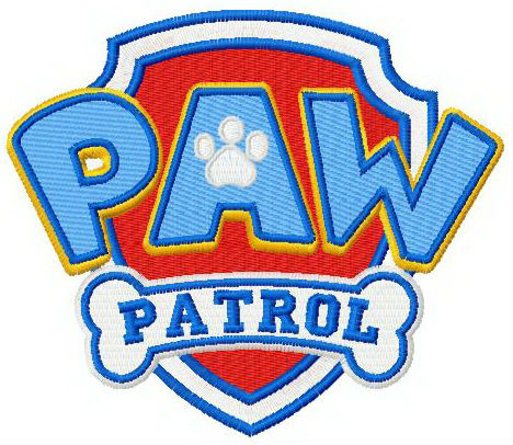 Overholdelse af Bære forræderi Paw Patrol logo embroidery design