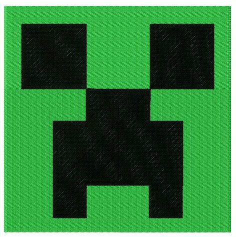 Minecraft Creeper Embroidery Design digital File 