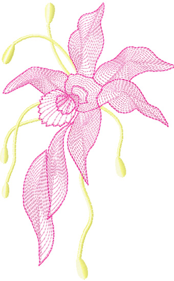 Air Flowers machine embroidery design