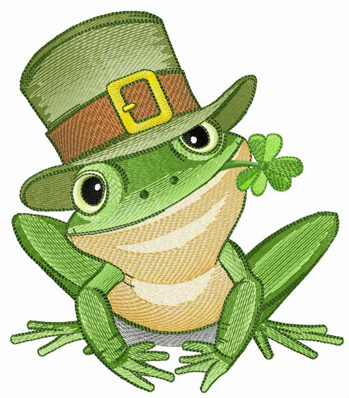 Download Irish frog embroidery design