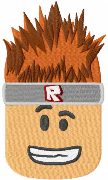 Bloxtober with roblox logo embroidery design