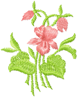 Cute Flower Free Machine Embroidery Design