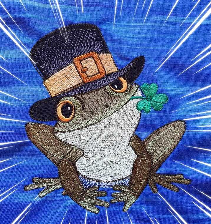 Download Irish frog embroidery design