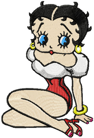 BETTY BOOP SWINGING FROM THE CRESCENT MOON W/ PUDGY PIN 