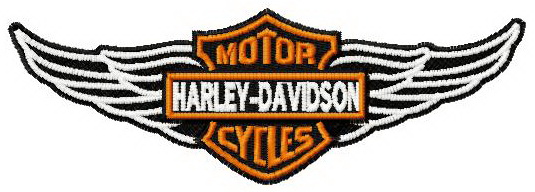 Harley Davidson logo 2 embroidery design.