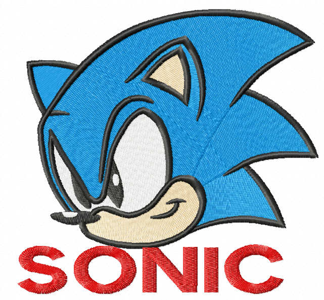 Sonic embroidery design