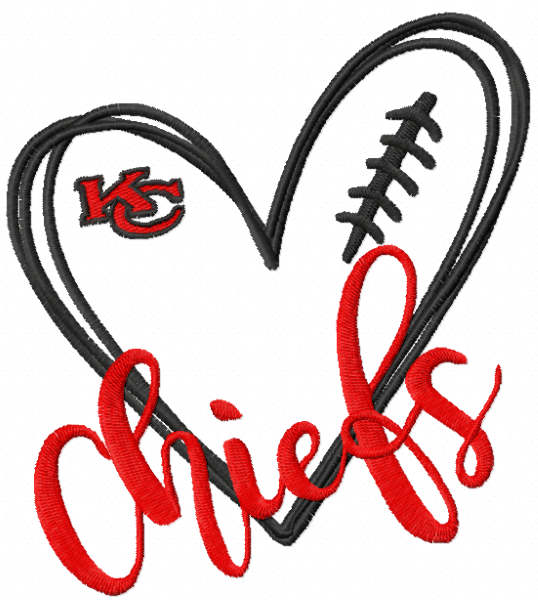 Love Chiefs embroidery design.
