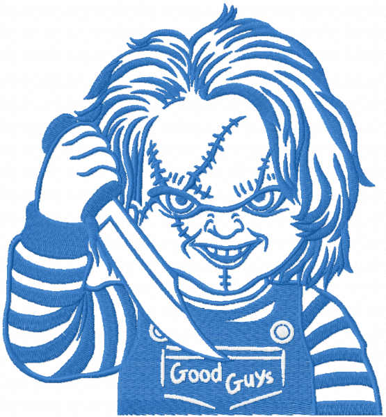 Chucky embroidery design.
