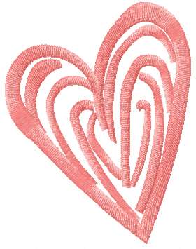 My heart free embroidery design