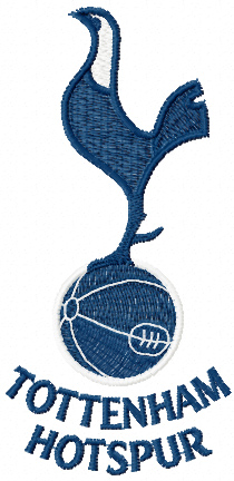 Tottenham Hotspur logo machine embroidery design