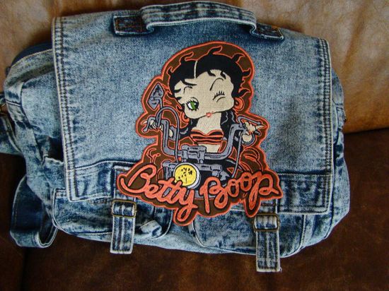 Betty Boop biker 2 embroidery design