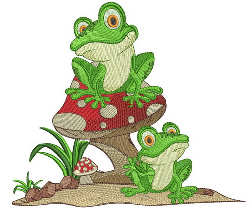 Frog Pillow, Rattle, Cuddly Pillow, Embroidery File, Embroidery Pattern /  Embroidery Motif, in 4 Sizes 13x18 / 15x24 / 18x30 / 20x28 