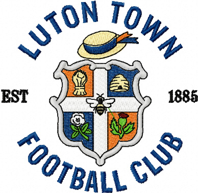Luton Town football club machine embroidery design