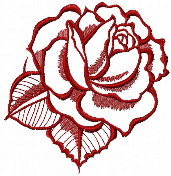Multi Color Roses Embroidery Design