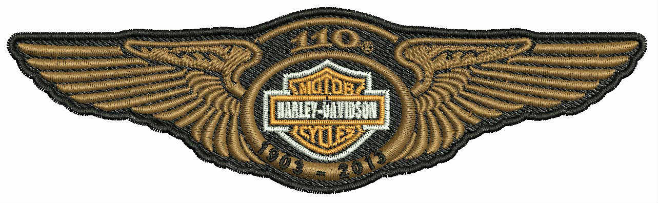 Harley-Davidson 110 Machine Embroidery Design