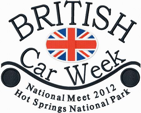 British Car week logo machine embroidery design