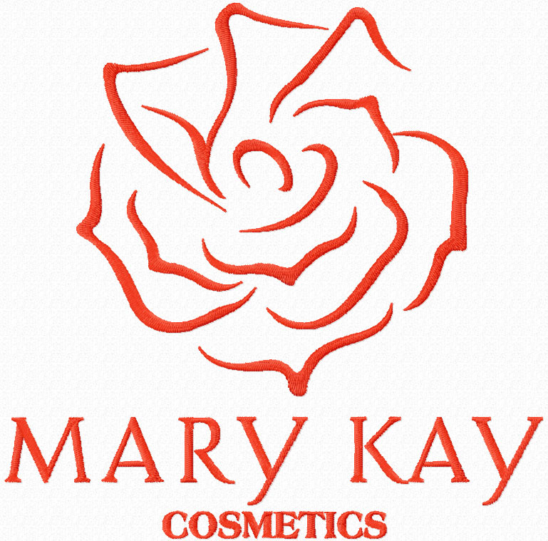 Mary Kay cosmetics logo embroidery design.