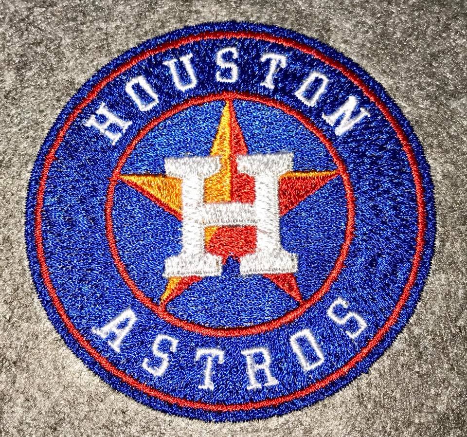 Houston Astros logo embroidery design