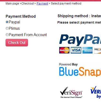 Select payment method embroidery