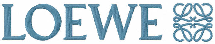 Loewe classic logo embroidery design