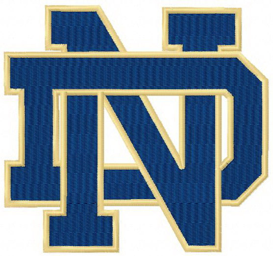 OLD 1970's NOTRE DAME FIGHTING IRISH 2 inch EMBROIDERED LOGO PATCH UNSOLD STOCK 