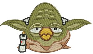 Angry Birds Yoda embroidery design