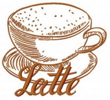 Latte 3 embroidery design