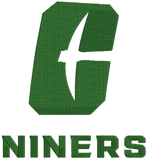 Charlotte 49ers alternate logo 2020 embroidery design