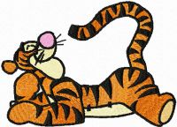 Tigger Resting embroidery design