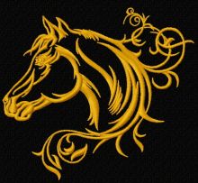 Tribal horse 4 embroidery design